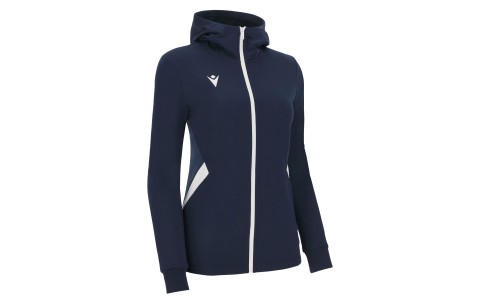 BRC - BASTET FULL ZIP TOP HOODY WOMAN NAV/WHT
